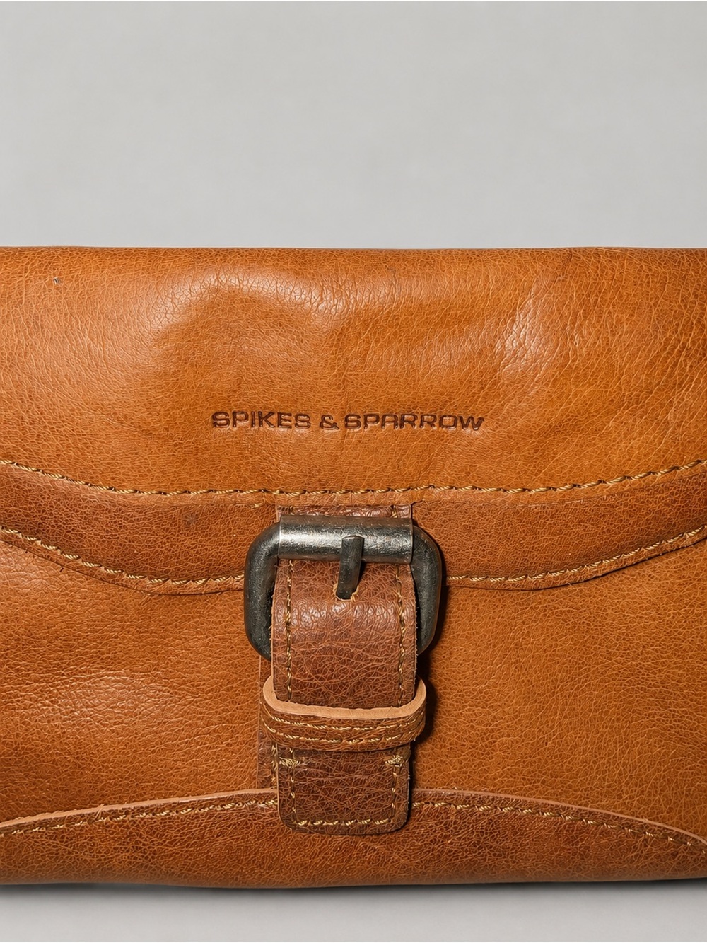 Spikes & Sparrow Cognac Leather Convertible Belt Bag Crossbody Unisex